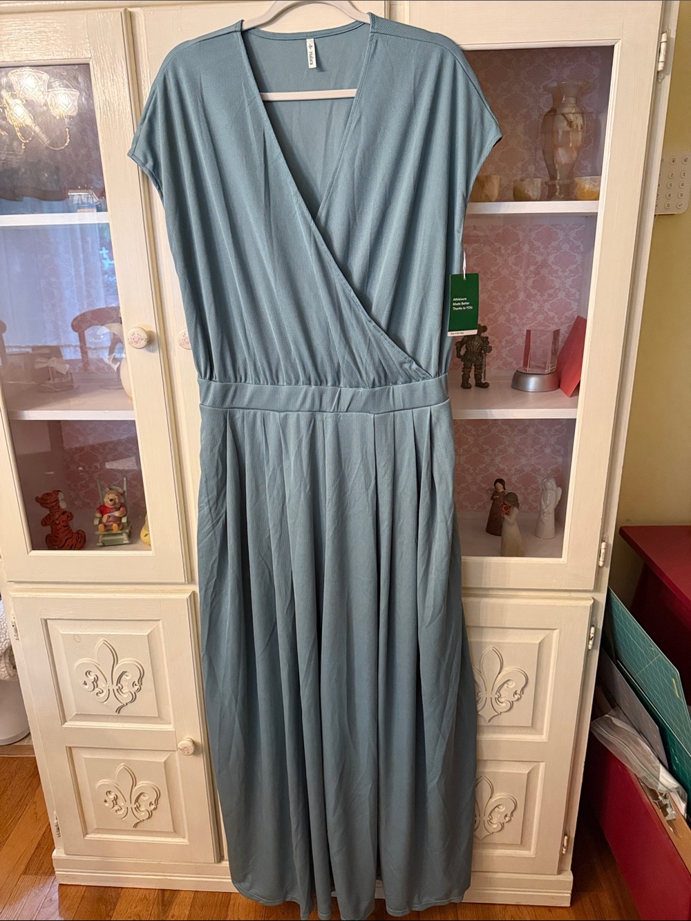 HALARA Dusty Blue Wrap Jumpsuit